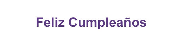 Feliz Cumpleanos