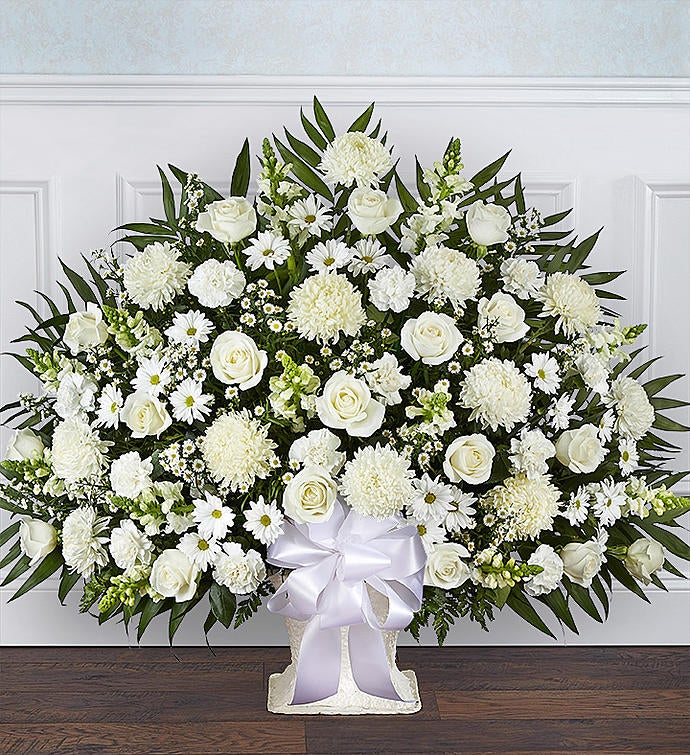 Heartfelt Tribute™ Floor Basket- White