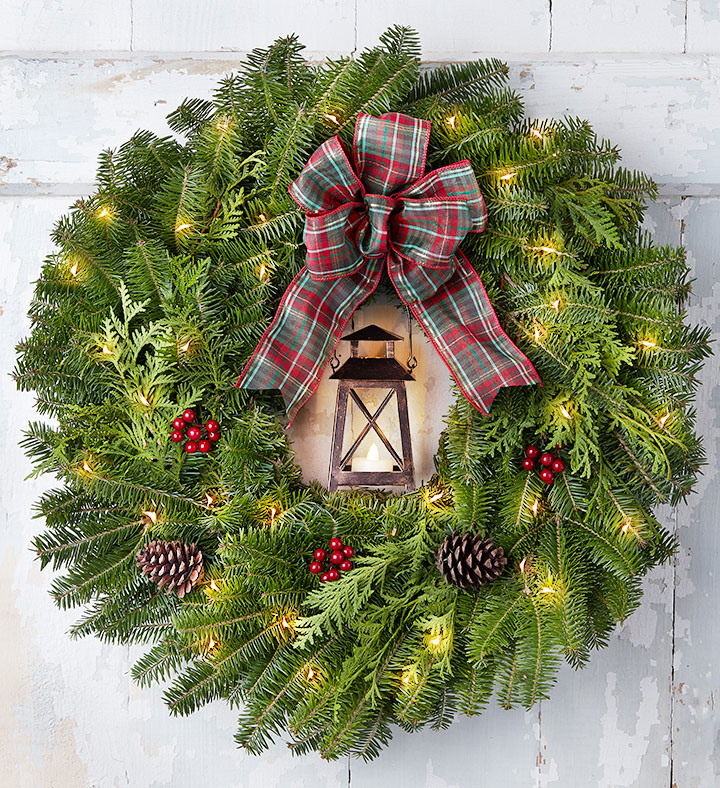 Rustic Lantern Wreath