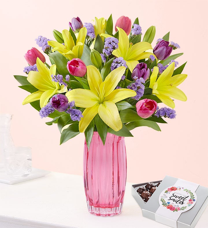 Spring Tulip & Lily Bouquet