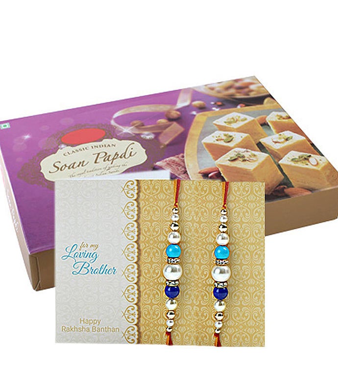 One Kg Soan Papdi with Rakhi 