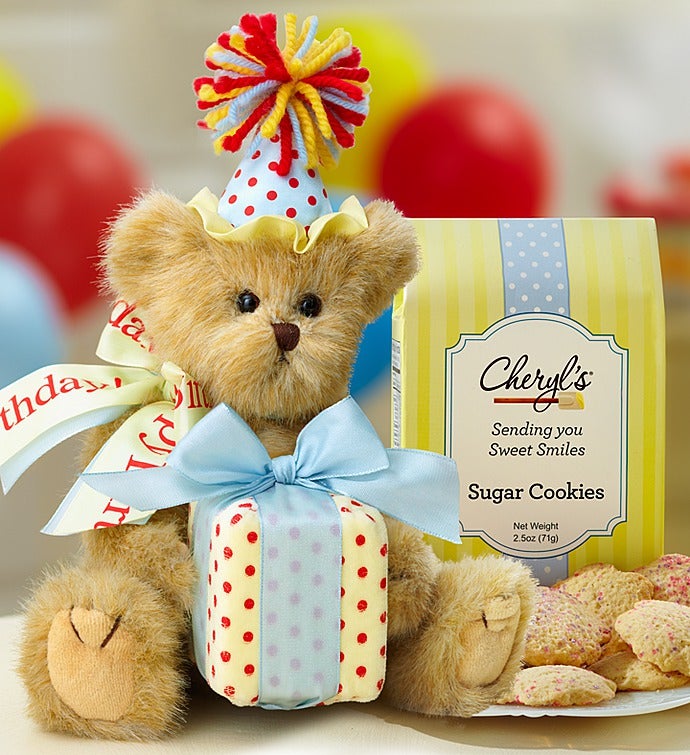 Bearington® Birthday Bear with Cheryl's Cookies