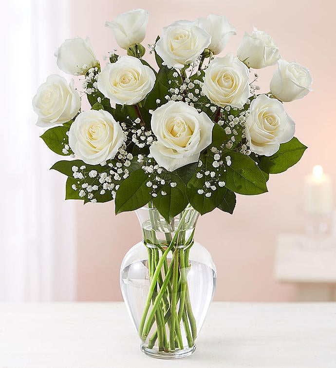Rose Elegance™ Premium Long Stem White Roses 