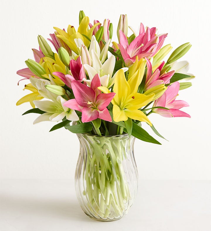 Sweet Spring Lilies + Free Vase